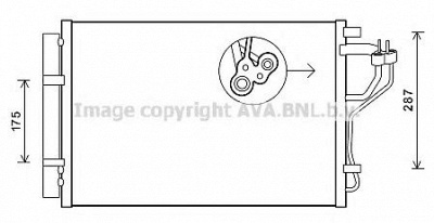 AVA QUALITY COOLING hy5308 -  Конденсатор, кондиционер